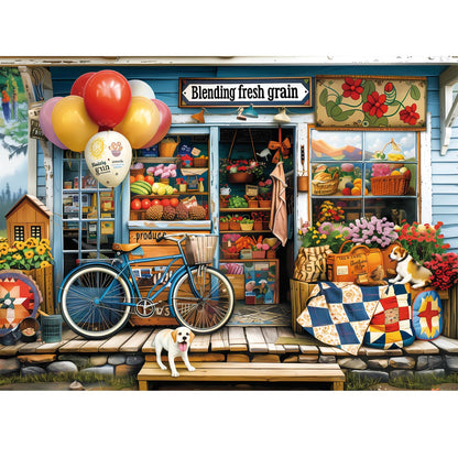 300 Piece Puzzles for Adults Dog Fruit Balloon Puzzle 300 Pieces Jigsaw Puzzles for Adult Kids Elderly Puzzles Game Adult Puzzles Family Challenging Game Home Decor Gift Toy 20.5x15IN