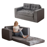 YOSHOOT Loveseat Sleeper Sofa,55" Convertible Sofa Bed Couch Futon Couches for Living Room,3-in-1 Pull Out Floor Couch with Backrest and Pillows YOSHOOT