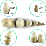 Unpainted Nesting Dolls - DIY 7 Matryoshka Nesting Dolls Blank - DIY Unfinished Blank Doll for Paint Gifts - Make Your Own Doll MATRYOSHKA&HANDICRAFT