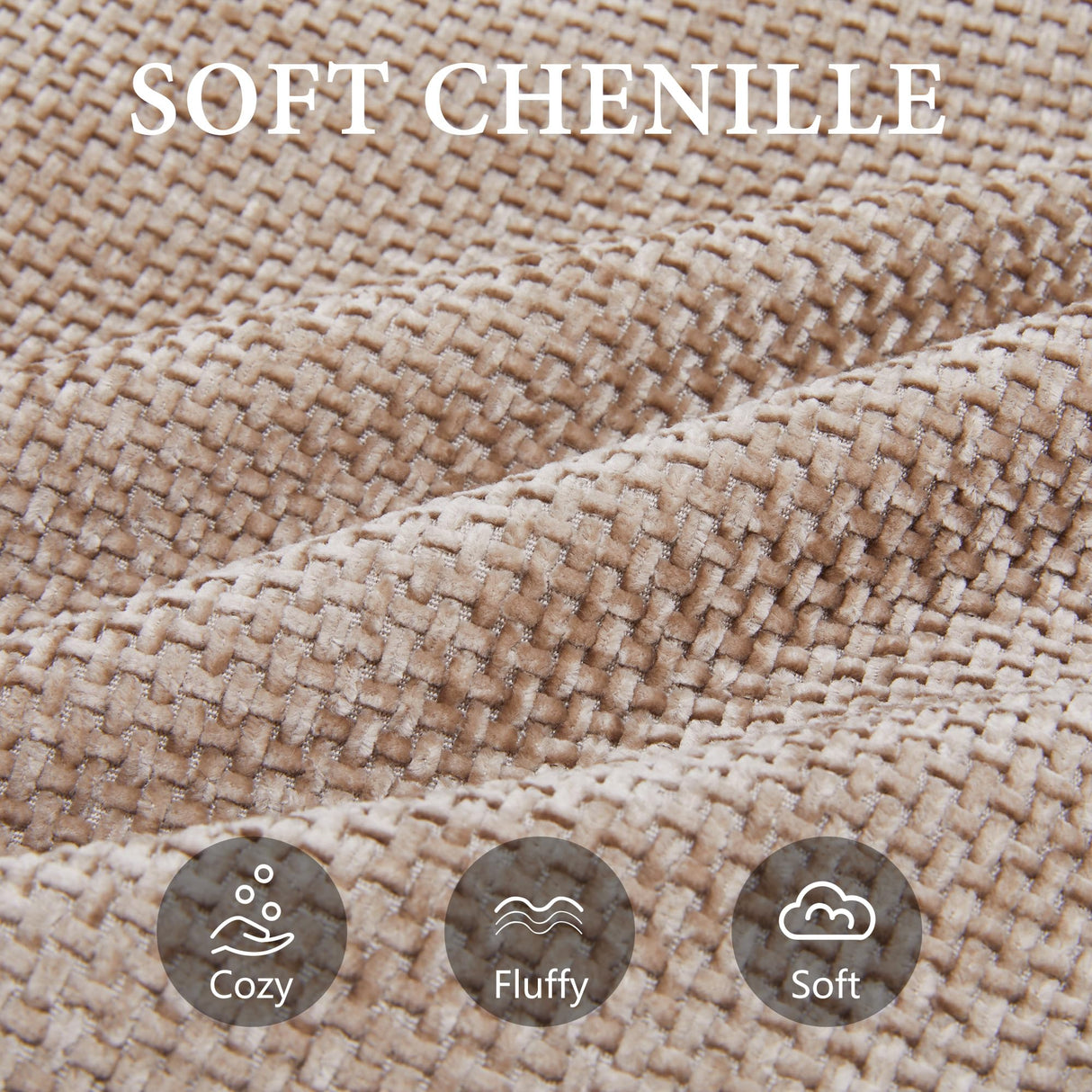 DIFYHOMEY 109” Curved Sectional Sofa, Chenille Fabric Modular Cloud Couch, No Assembly Required Half Moon Couch with Deep Seat, 4 Pillows for Living Room, Apartment, Bedroom DIFYHOMEY