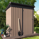 AECOJOY 5' x 3' Outdoor Storage Shed, Small Metal Shed (16.6 Sq.Ft Land) with Design of Lockable Door, Utility and Tool Storage for Garden, Backyard, Patio, Outside use. AECOJOY