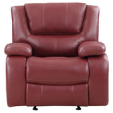 Coaster Home Furnishings - Camila - Leatherette Upholstered Glider Recliner Chair - Manual Recline, Padded Armrests, Plump Back, Smooth Gliding Motion - Living Room - 38-Inch - Red - 610243 Coaster Fine Furniture
