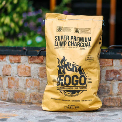 FOGO Super Premium Oak Restaurant Quality All-Natural Large Sized Hardwood Lump Charcoal for Grilling and Smoking, 17.6 Pound Bag