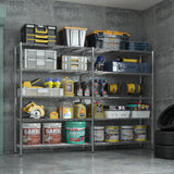 VINGLI 70" W Storage Shelves 1600LBS Heavy Duty Metal Shelving, Upgraded 5 Tier Garage Shelving Unit, Adjustable Wire Shelf for Storage Rack Commercial Pantry Shelf Organizer, 69.8"W × 15.8"D × 71"H VINGLI