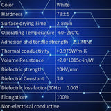 2 Pack 10g (20g in Total) HY910 0.975W/m-k Thermal Conductive Glue, High-Performance Thermal Plaster, Silicone Viscous Adhesive Cooling Compound, Heatsink Glue for LED GPU MOSFET 3D Printer IC Chipset Bymugo