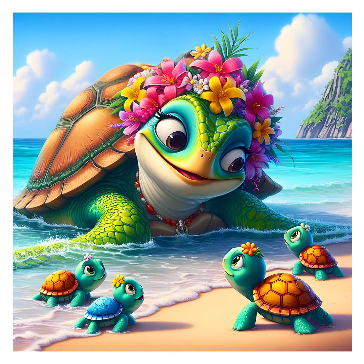 AMORARS 5D Diamond Painting Kit for Adults, Sea Turtle Diamond Art Beginners - DIY Full Diamond Dot Gem Art Paintings, Suitable Gifts, and Home Decoration Crafts, 12x12Inch AMORARS