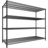 DurayLoly 68.1"W Storage Shelves 2500LBS Wire Shelving Unit, Garage Shelving Heavy Duty, Adjustable Metal Shelves for Garage, Pantry, Kitchen, Basement, Warehouse, Business 68.1"W x 20.9"D x 70.9"H DurayLoly