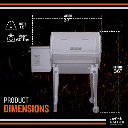 Traeger Grills TFB30KLF Tailgater 20 Portable Electric Wood Pellet Grill and Smoker – Foldable Legs, 6-in-1 Versatility, 300 sq. in. Cooking Space for Tailgating, Camping, and Outdoor BBQ