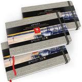 ARTEZA Watercolor Book, Pack of 3, 76 Pages Each, 5.1x8.3 Inch Watercolor Notebook, 110lb/230gsm Cold Pressed Water Pad ARTEZA