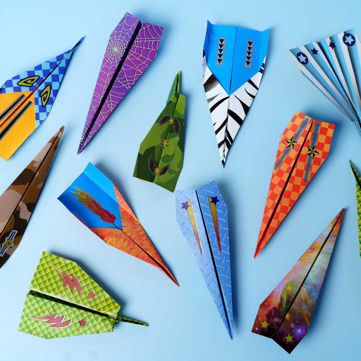 Creativity for Kids Paper Airplane Squadron - Create 20 Paper Airplanes, Crafts for Boys and Girls, Stocking Stuffers and Gift for Boys, Kids Activities (Ages 6+) Faber-Castell