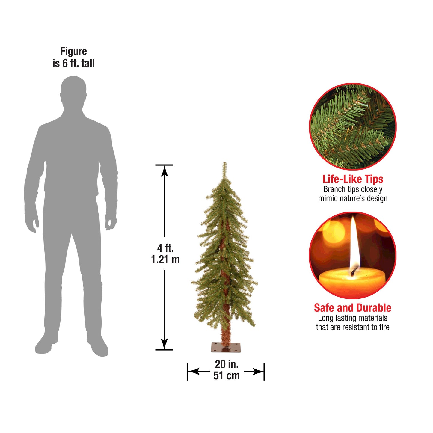 National Tree Company Artificial Christmas Tree | Hickory Cedar - 4 ft