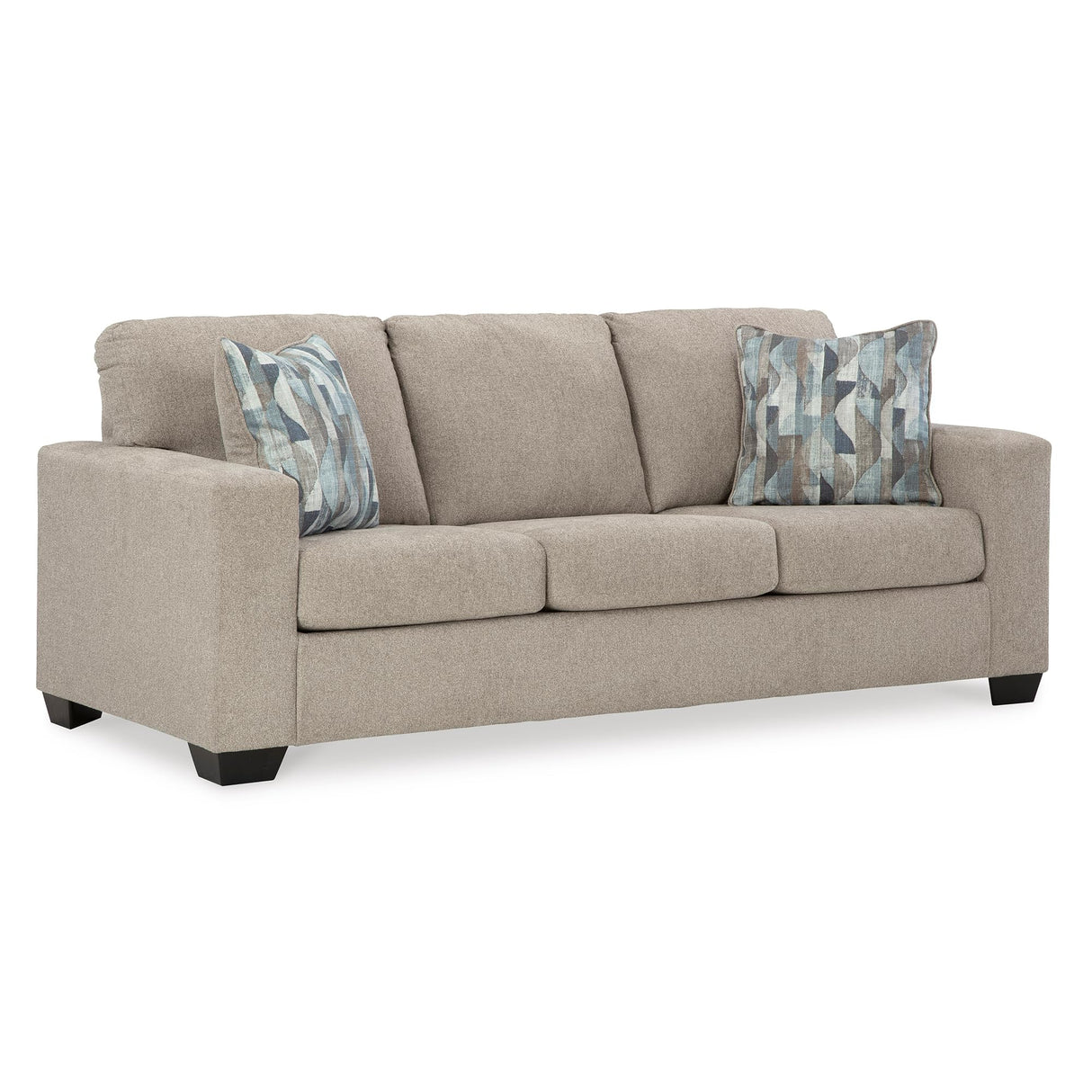 Signature Design by Ashley Deltona Contemporary 2-in-1 Sofa Sleeper with Folding Gel Memory Foam Mattress and 2 Accent Pillows, Queen, Beige Signature Design by Ashley