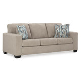 Signature Design by Ashley Deltona Contemporary 2-in-1 Sofa Sleeper with Folding Gel Memory Foam Mattress and 2 Accent Pillows, Queen, Beige Signature Design by Ashley
