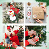 Joyclub 35 Pcs 3'' Sublimation Ornament Blanks MDF Sublimation Christmas Ornaments Bulk Round Double Sided Ornaments for Personalized Xmas Tree Ornament Home Decor DIY Crafts Joyclub