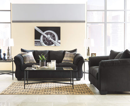 Signature Design by Ashley Darcy Classic Contemporary Sofa, Black