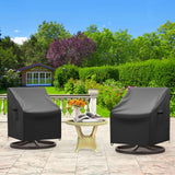 Mrrihand Outdoor Swivel Lounge Chair Cover Waterproof, 2 Pack Heavy Duty Patio Rocking Chair Covers for Outdoor Furniture, 33" W×37" D×38.5" H, Black Mrrihand