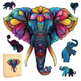 Ruikiyart Wooden Puzzles for Adults Mandala Elephant Jigsaw Puzzles 200Pcs Unique Shapes Colorful Animal Puzzles Fabulous Gift for Kids and Adults on Birthday,Thanksgiving,Christmas 11.8x12.8 Inches Ruikiyart