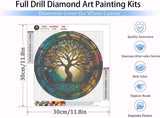 RYMILIE Diamond Painting Kits for Adults - Tree of Life DIY 5D Diamond Art Kits Full Drill Diamond Dots Paintings with Diamonds Gem Art and Crafts Home Decor 12x12inch RYMILIE