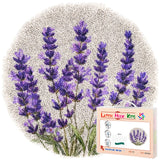 Latch Hook Rug Kit Lavender Flower Stamped Handmade Round Shape Carpet Crochet Yarn Craft DIY Hook and Latch Door Mat Tapestry for Christmas Home Floor Decor 50x50cm(1) Generic