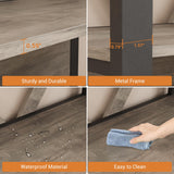 IDEALHOUSE 3 Tier Book Shelf with LED Lights, Grey Industrial Metal Display Book Case, Open Book Shelf Organizer, Tall Bookshelf, Heavy Duty Storage Bookcase for Bedroom Office Living Room IDEALHOUSE