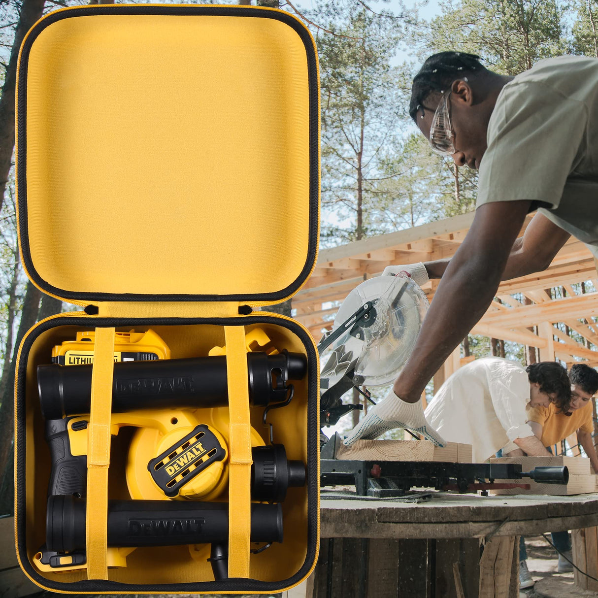 khanka Hard Case for Dewalt 20V MAX Blower(DCE100B)+Hard Case for DEWALT 20V MAX XR Jig Saw DCS334B / DCS335B khanka
