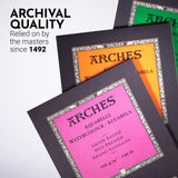 Arches Aquarelle Watercolor Pad, Cold Pressed, 140lb/300gsm, 12 Sheet, 10x14 inch, Arches Watercolor Paper 100% Cotton Arches