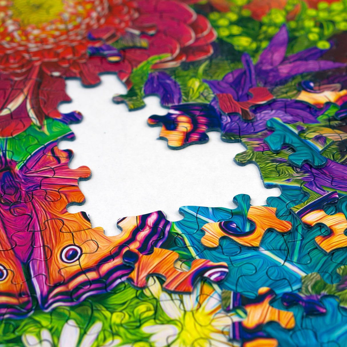 Springbok Spring Fever 500 Piece Jigsaw Puzzle for Adults - Colorful Butterfly and Flowers - Relaxing Puzzle with Unique Precision Fit Pieces - Finished Size 20" x 20" Springbok