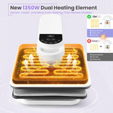 Whubefy 360° Swivel Auto Heat Press 15x15 - Professional Automatic Shirt Press Machine with Auto Release & 7-Level Auto Pressure - Swing Away Large Pro Heat Press Machine for T Shirts Hoodie HTV Vinyl Whubefy