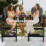 FRUITEAM Tall-Adirondack-Chairs-Set of 2, Outdoor Modern Bar-Height Adirondack Chairs, Double Raised Adirondack Patio Chairs with Removable Connecting Tray, for Pool, Yard, Lawn FRUITEAM