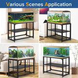 TOCRETOARE Fish Tank Stand 40 Gallon, Metal Aquarium Stand 36.5" L x 18.5" W*29.5”H, Double-Layer Storage Design, Suitable for Home and Office Use, 660LBS Capacity, Black (Tank not Included) TOCRETOARE