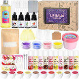 JUYRLE DIY Lip Balm Kit - Make Your Own Natural Beeswax Lip Balm with Containers, Moisturizing Base, Perfect for Kids and Adults JUYRLE