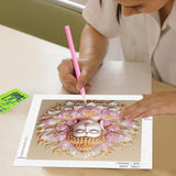 Tontut Diamond Art Painting Kit, Lotus Buddha 5D DIY Special Shape Mosaic Crafts for Beginners and Adults, can be Gifted to Family and Friends, Great for Decorating Home and Office Walls Tontut