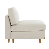 CHITA Modern Down Filled Upholstered Middle Armless Sofa for Sectional Modular Couch, Linen CHITA