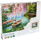 Dimensions 73-91491 Willow Spring Beauty Paint by Numbers for Adults, 14'' W x 11'' L Dimensions