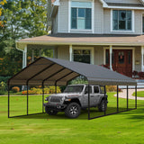 RITERYIFER RV Metal 10x20FT Carport Canopy Heavy Duty Carports Kits for Garage,Aluminum Car Ports with Steel Shelter Frame Cover for Car or Boats RITERYIFER