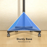 XINLEI Mobile TV Stand with Wheels for Most 21-60 Inch Flat/Curved Screens TVs, Height Adjustable Rolling TV Cart with Shelf, up to 77 lbs, Max VESA 400x400, ML55SE XINLEI