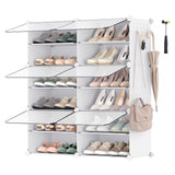 SONGMICS Shoe Rack Organizer, 6-Tier Shoe Storage Cabinet for Closet and Entryway, Holds 24 Pairs of Shoes, Adjustable, White ULPC033W01 SONGMICS