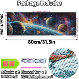 Yomiie 2 Pack Large Diamond Art Kits for Adults, Planets & Dolphins Diamond Painting Art DIY Full Round Drill Kits, Embroidery Rhinestone Diamond Crystal Craft Canvas Home Wall Decor 31.5x11.81 inch Yomiie