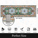 U'Artlines 2' x 6' Boho Hallway Runner Rug, Non Slip Washable Vintage Farmhouse Kitchen Rug Accent Area Carpet for Entryway Laundry and Living Room (Green) U'Artlines