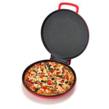 Zenith Versa Grill Non-Stick Pizza Maker Machine For Home, Calzone Maker, Pizza Oven Converts to Electric indoor Grill, Red Zenith