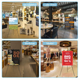 Thickened Easel Stand for Wedding Sign & Poster 63'' Portable Easels for Display Black Art Easel for Floor Adjustable Metal Easel Stand,Quick Set-Up Tripod Stand, Presentations,Signs,Posters (Black) Xlong