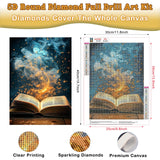 Genius maker Magic Book Diamond Painting Kits for Adults, 5D Diamond Art Kits for Beginners DIY Full Drill Diamonds Painting Pictures, Diamond Gem Art Painting DIY Crafts Kit Decor 12x16inch Genius maker