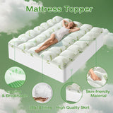 Easthome Mattress Topper Twin Size Viscose Derived from Bamboo, Thick Soft Pillow Top Mattress Pad Cover for Back Pain, Mattress Protector with 8-21 Inch Deep Pocket, White Easthome