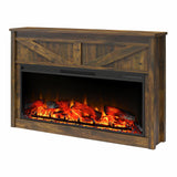 Ameriwood Home Farmington Wide Modern Farmhouse Mantel with Electric Fireplace, 49", Century Barn Pine Ameriwood Home