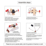 Wooden Electric Wind Powered Boat Model Kit, Science Experiment Kit for Youth Age, Wireless Remote Control Wind Boat Stem Project, Educational DIY STEM Set for Youth OULUN