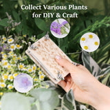 Aboofx Mini Flower Press Kit, Pocket Flower Press Kit for Pressing Plants, Leaves, Herbs, Micro Flowers Pressing Outdoor for The Beginners, Arts Craft Lovers, Classroom, Traveling, 2.5 x 4 Inch Aboofx