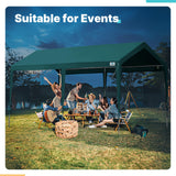 ADVANCE OUTDOOR 10x20 ft Carports Heavy Duty Car Canopy Garage Party Tent Boat Shelter, Adjustable Height from 9.5 ft to 11 ft, Green ADVANCE OUTDOOR