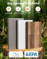 Amada Coffee Table for Living Room, 39.4" Small Coffee Table with Storage, Open Display Shelf and Hidden Drawers, Farmhouse Wood Center Table Ideal for Home Office, White and Oak AMADA HOMEFURNISHING