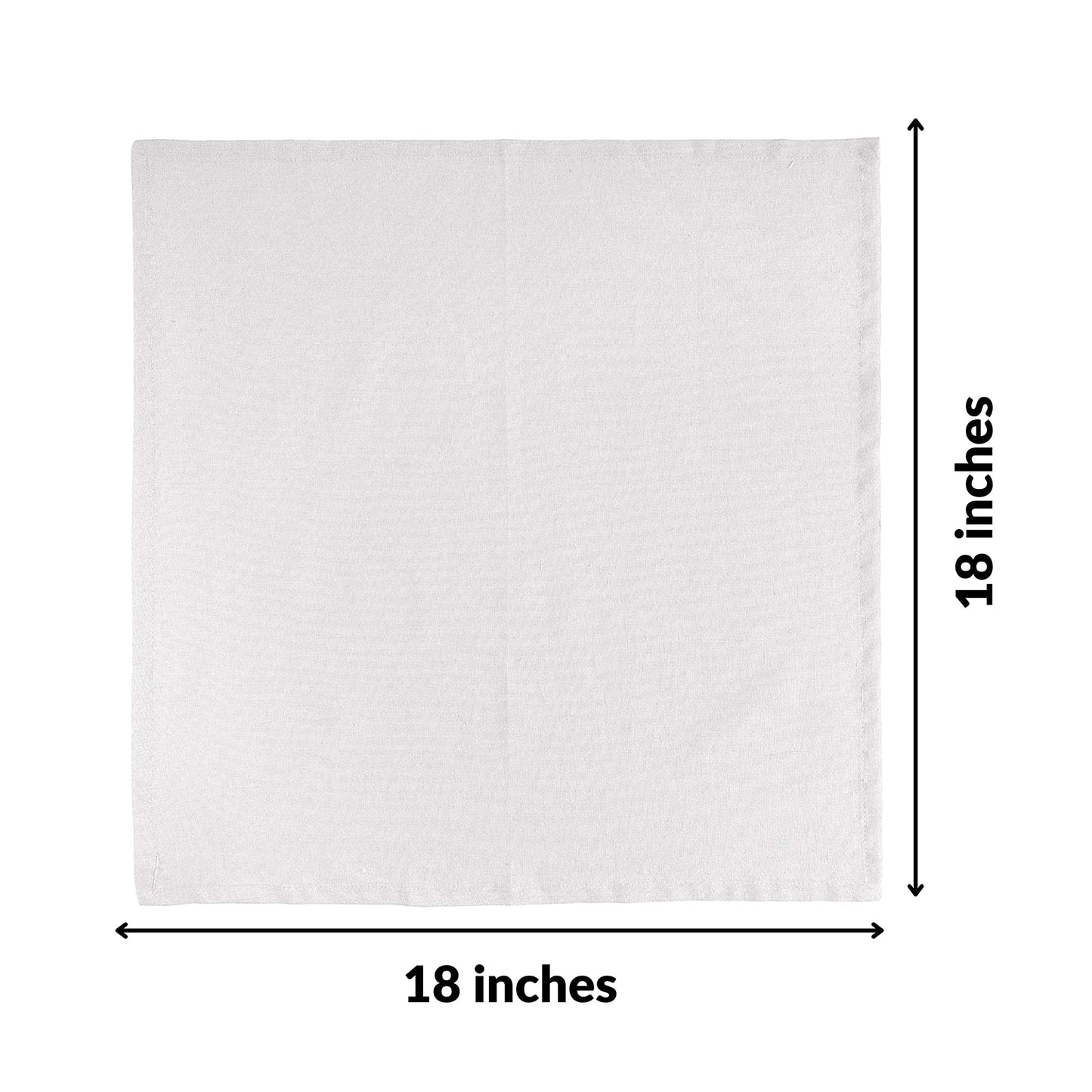 Fingercraft Cloth Napkins, Cotton Linen Blend Napkins Cloth Washable 12 Pack Premium Quality for Parties, Christmas, Thanksgiving, Weddings, Mitered Corner Dinner Napkin for Every Day Use White