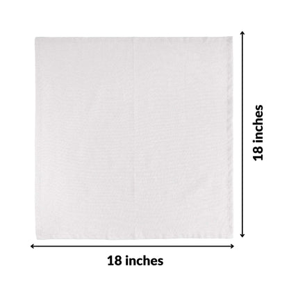 Fingercraft Cloth Napkins, Cotton Linen Blend Napkins Cloth Washable 12 Pack Premium Quality for Parties, Christmas, Thanksgiving, Weddings, Mitered Corner Dinner Napkin for Every Day Use White